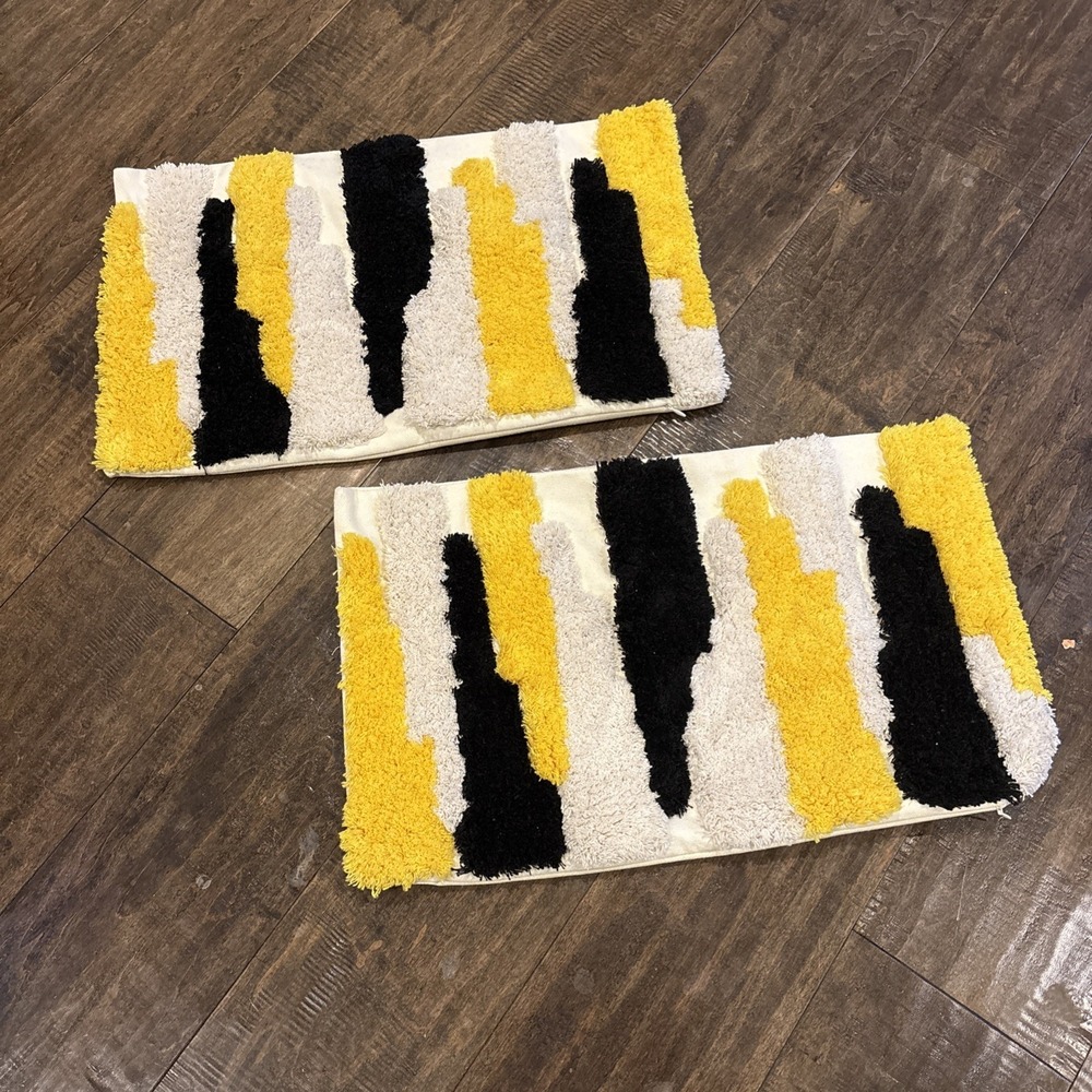 Tufted Throw Covers ~Set‎ of 2~Boho  Modern Textured Decorative Art 20x12